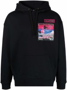 Valentino Garavani hoodie à patch Water Sky - Noir