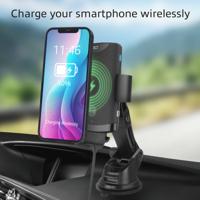 ACT Connectivity Automatische smartphone autohouder met draadloze snellaadfunctie - thumbnail