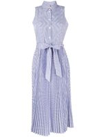 Tommy Hilfiger robe-chemise à rayures - Bleu