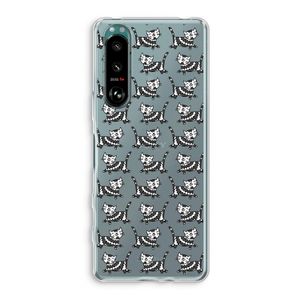Zwarte poes: Sony Xperia 5 III Transparant Hoesje