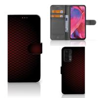 OPPO A54 5G | A74 5G | A93 5G | Telefoon Hoesje | Geruit Rood