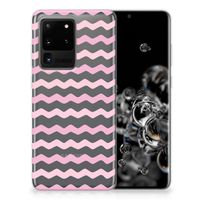 Samsung Galaxy S20 Ultra TPU bumper Waves Roze