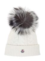 Moncler Berretto Tricot Hat - Blanc