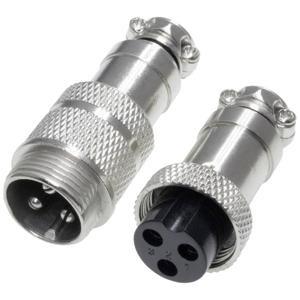 Pollin 453561 Ronde connector Stekker, Bus Totaal aantal polen: 3 1 set(s)