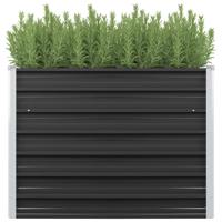 VidaXL Plantenbak verhoogd 100x40x77 cm gegalvaniseerd staal antraciet