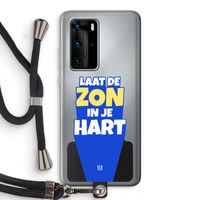 Laat de zon in je hart: Huawei P40 Pro Transparant Hoesje met koord