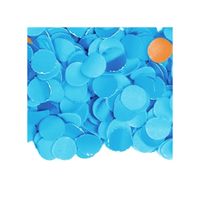 100 gram feest confetti kleur blauw van papier - thumbnail