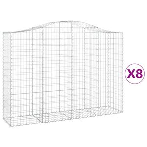 The Living Store Schanskorf Gabion 200x50x140/160 cm - Decoratieve Geluidsisolerende Tuinbarrière