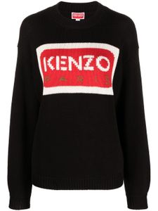 Kenzo pull à logo en intarsia - Noir