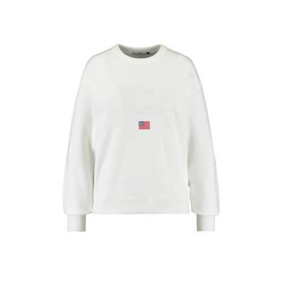 America Today trui met logo cream America Today trui met logo cream