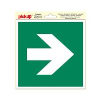 Sticker Vluchtweg pijl recht - 200x200 mm. Sticker Vluchtweg pijl recht - 200x200 mm.