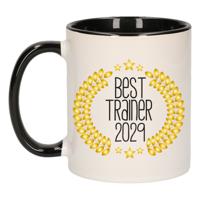 Cadeau koffie/thee mok - de beste trainer van 2029 - zwart - 300 ml - keramiek