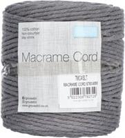 Trimits Macramé Cord Cotton 87m x 4mm 10 Slate Grey