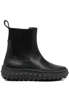 Camper bottes en cuir à empiècements élastiqués - Noir