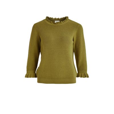 VILA trui VIOALIT van biologisch katoen groen VILA trui VIOALIT van biologisch katoen groen