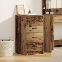 Dressoir met lade Oud hout 40 x 41 x 75 cm Bewerkt hout