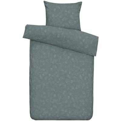 2e Halve Prijs Leen Bakker - Dekbedovertrek Vedor - Grijs/blauw - 140x220 Cm - Polyester/Katoen - Blauw#Grijs