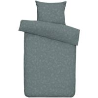 2e Halve Prijs Leen Bakker - Dekbedovertrek Vedor - Grijs/blauw - 140x220 Cm - Polyester/Katoen - Blauw#Grijs