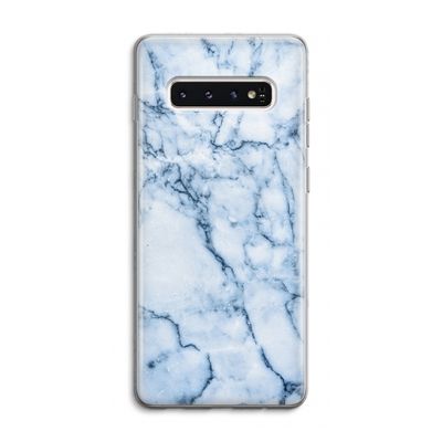 Blauw marmer: Samsung Galaxy S10 4G Transparant Hoesje