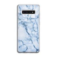 Blauw marmer: Samsung Galaxy S10 4G Transparant Hoesje