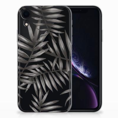 Apple iPhone Xr | TPU Case | Leaves Grey Apple iPhone Xr | TPU Case | Leaves Grey