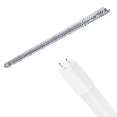 LED Waterdichte TL Armatuur met T8 Buis - Velvalux Strela - 150cm - Enkel - Koppelbaar - Waterdicht IP65 - 24W - Helder/Koud Wit 6500K