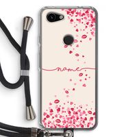 Hartjes en kusjes: Pixel 3a Transparant Hoesje met koord