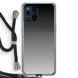 Musketon Halftone: Oppo Find X3 Pro Transparant Hoesje met koord