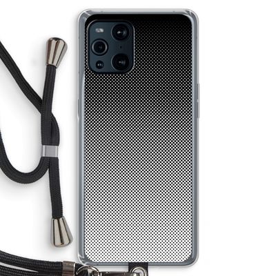 Musketon Halftone: Oppo Find X3 Pro Transparant Hoesje met koord