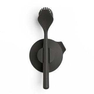 Brabantia sinkside afwasborstel met zuignaphouder dark grey