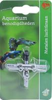 Boon Luchtkraan Metaal 3-Weg - Geschikt voor 4/6 mm, Ideaal voor Zoet & Zoutwater Aquaria