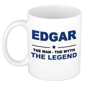 Edgar The man, The myth the legend cadeau koffie mok / thee beker 300 ml