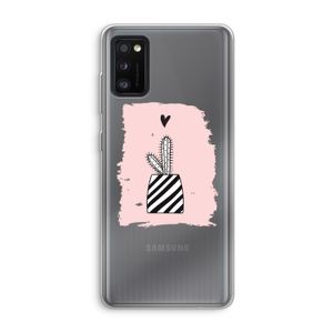 Zwart-wit cactus: Samsung Galaxy A41 Transparant Hoesje