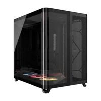 PC-behuizing - CORSAIR - AIR 5400 RS-R ARGB Mid-Tower met gehard glas - RGB-ventilators met omgekeerde rotor - Zwart