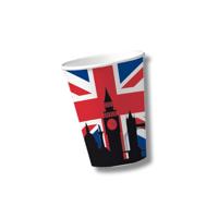 Groot Brittanie Union Jack vlag thema wegwerp bekers/bekertjes - 10x stuks