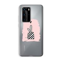 Zwart-wit cactus: Huawei P40 Pro Transparant Hoesje