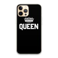 Queen zwart: iPhone 13 Pro Max Transparant Hoesje