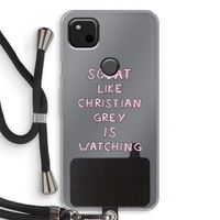 Christian Grey: Pixel 4a Transparant Hoesje met koord