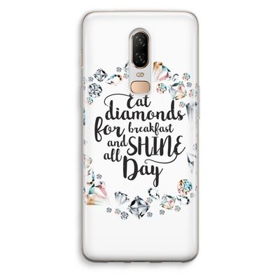 Diamonds: OnePlus 6 Transparant Hoesje