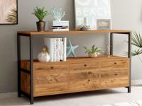 Dressoir NETERO 3 deuren atlantische pijnboom/zwart