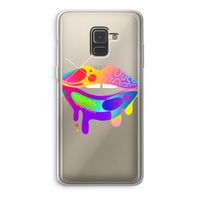 Lip Palette: Samsung Galaxy A8 (2018) Transparant Hoesje
