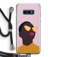 Yellow glasses: Samsung Galaxy S10e Transparant Hoesje met koord