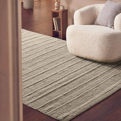 Vloerkleed Parker Rechthoekig - Natuurlijk Wit 150x80cm - Wol - Dekbed-Discounter.nl