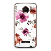 Geschilderde bloemen: Motorola Moto Z Force Transparant Hoesje