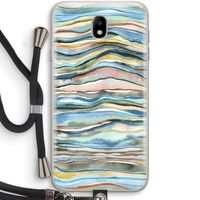Watercolor Agate: Samsung Galaxy J7 (2017) Transparant Hoesje met koord