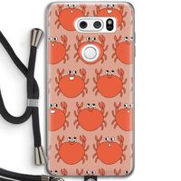 Krab: LG V30 Transparant Hoesje met koord Krab: LG V30 Transparant Hoesje met koord