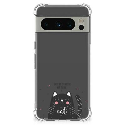 Google Pixel 8 Pro Stevig | Bumper Hoesje | Cat Good Day Google Pixel 8 Pro Stevig | Bumper Hoesje | Cat Good Day