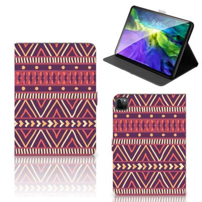 iPad Pro 11 2020/2021/2022 Tablet Hoes Aztec Paars iPad Pro 11 2020/2021/2022 Tablet Hoes Aztec Paars