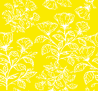 Bloemen ontwerppatroon behang geel