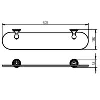 Planchet Haceka Allure 60x14 cm Chroom - thumbnail